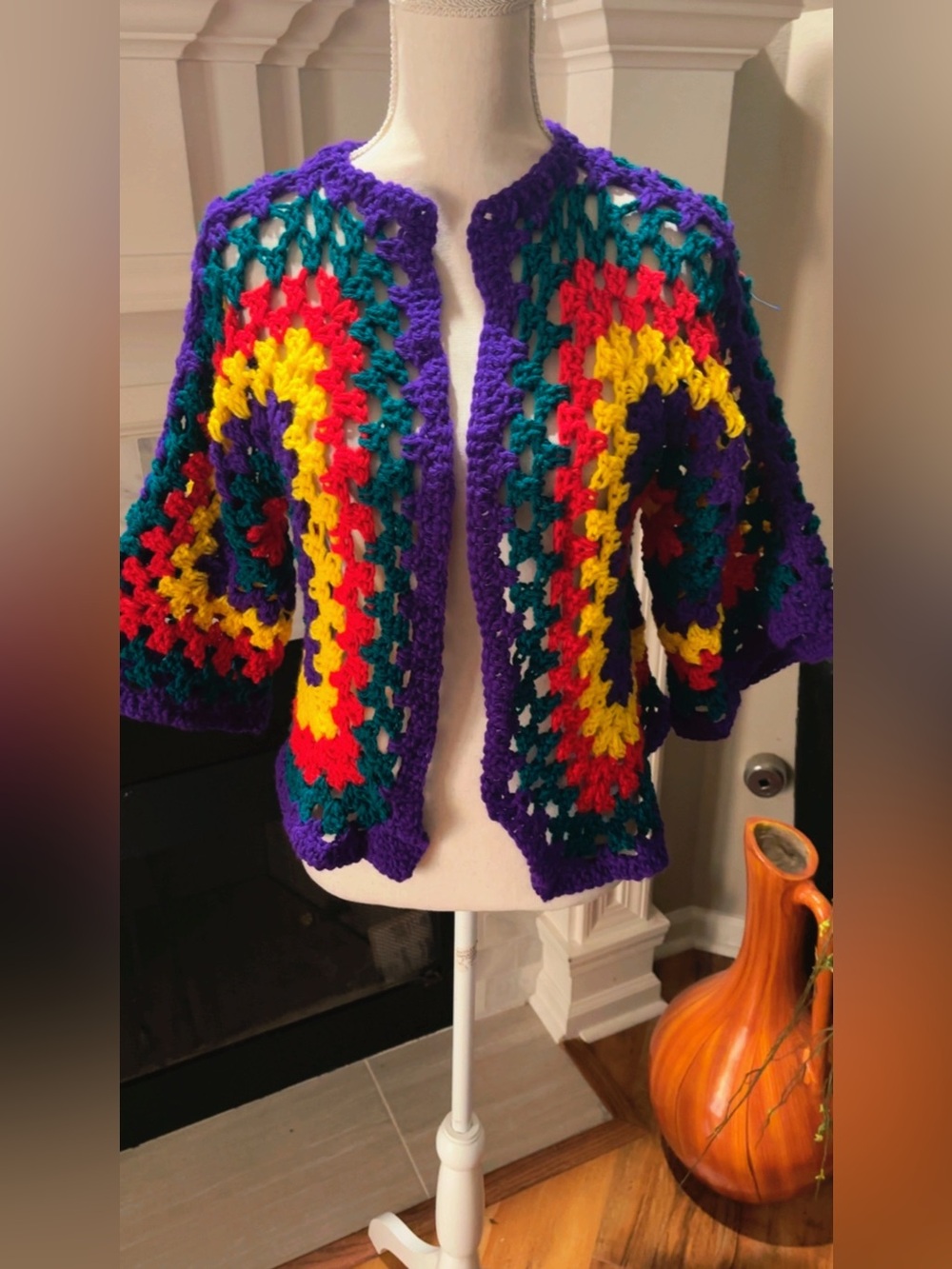 Crotchet Multicolor Cardigan